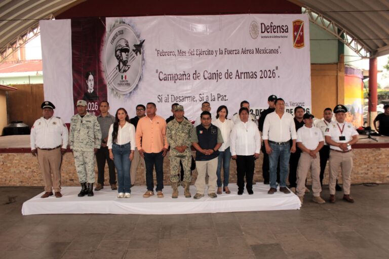 Ayuntamiento de Soconusco llevó a cabo la campaña “Canje de Armas 2026” en coordinación con la secretaría de Defensa