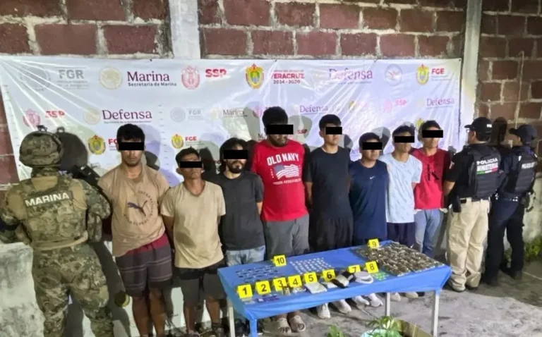 Detienen a presunto líder delictivo y 7 personas más en San Andrés Tuxtla, Veracruz